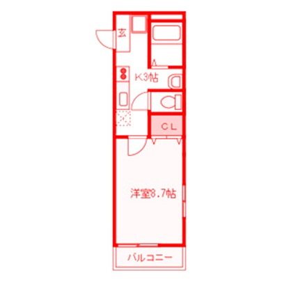 湘南(新)パラシオンの間取り|使いやすい間取りです♪