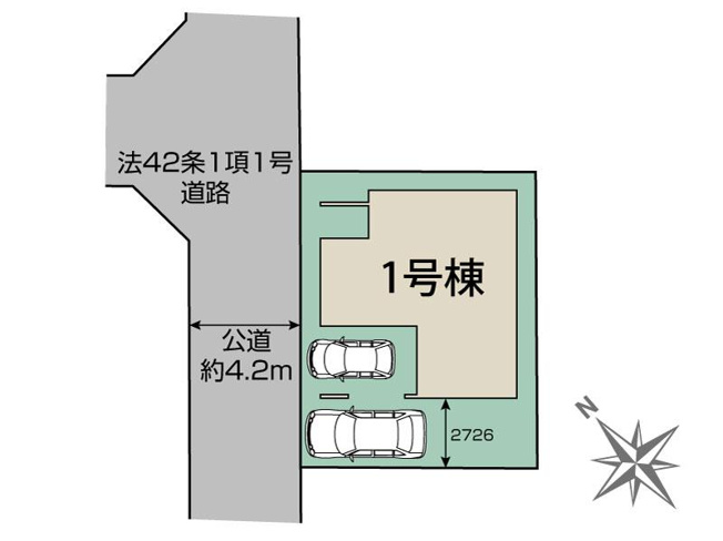 【区画図】 | 坂戸市千代田2丁目4期　ブルーミグガーデン　新築戸建　全1棟　1号棟