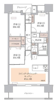ザ・パークハウス清澄白河現代美術館前の間取り