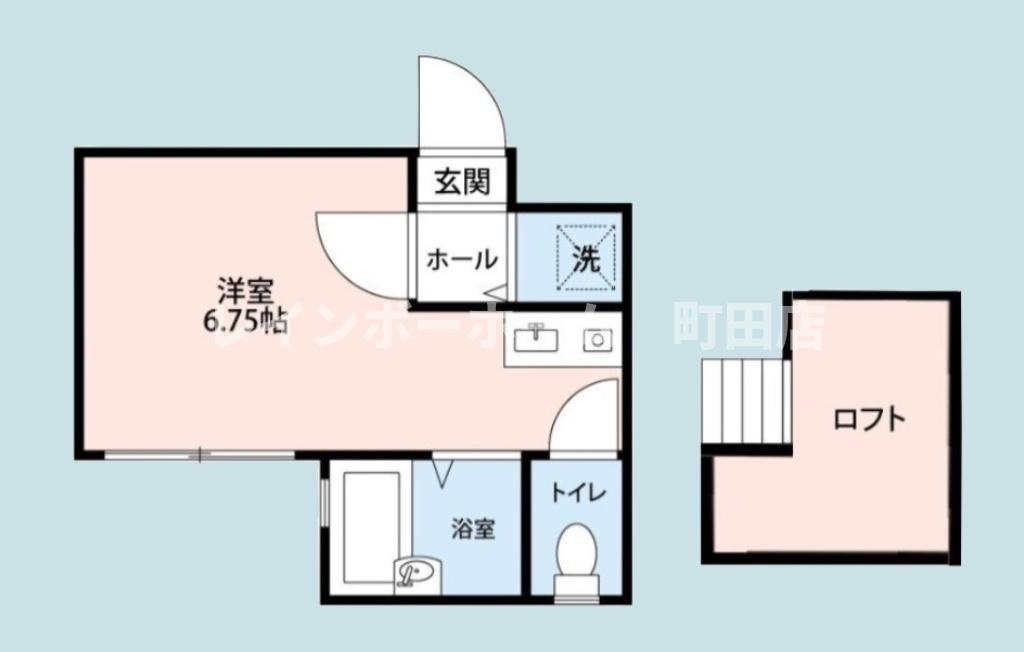 ロッシェル東林間1※初期費用分割あと払いサービス利用可能物件の間取り