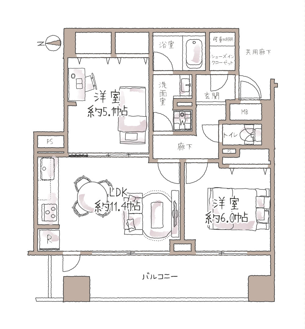 リッツタワー八王子の間取り