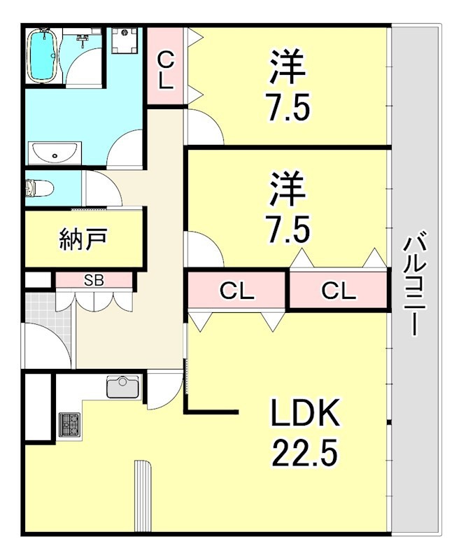 メゾン甲子園　南棟の間取り