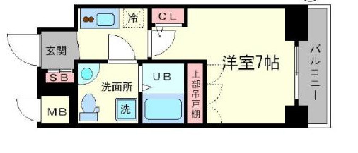 アドバンス心斎橋ラシュレの間取り