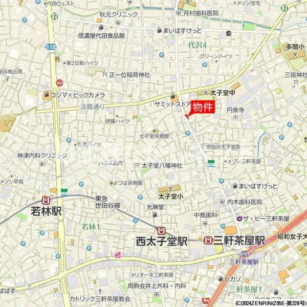 ティアラ三軒茶屋【おとり物件なし】#学生・社会人にオススメ！初期費用分割払いOK！の地図
