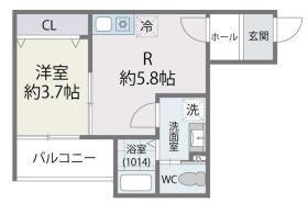 ジラフ姪浜駅前の間取り