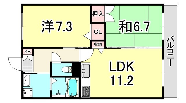 アビタシオンデュプルミエの間取り