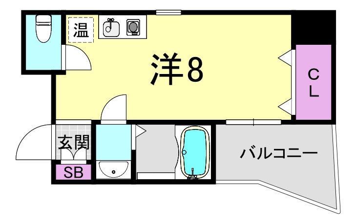 エルミターシュ難波南Ⅱの間取り