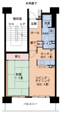 ルネシティ脇浜町２号棟の間取り