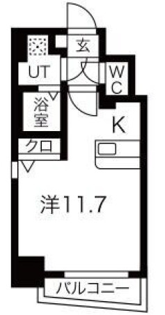 アクアプレイス南堀江の間取り