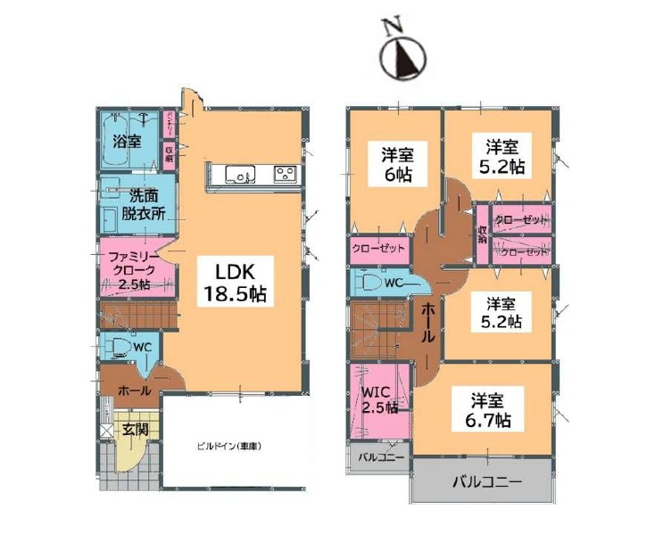 筑紫野市針摺北第3-1棟（1号棟）の間取り