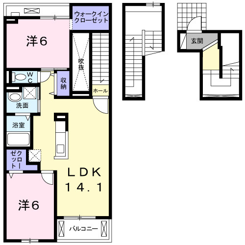 ディアコート二見Ⅰの間取り|※間取りが現況と異なる場合は現況を優先します※