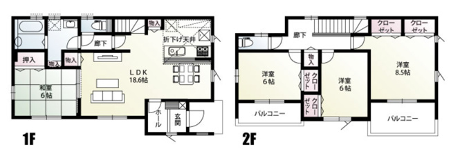 【間取り】 | 鴻巣市滝馬室　新築戸建　全5棟　1号棟