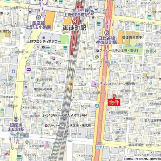 【地図】ＦＥＲＩＯ御徒町