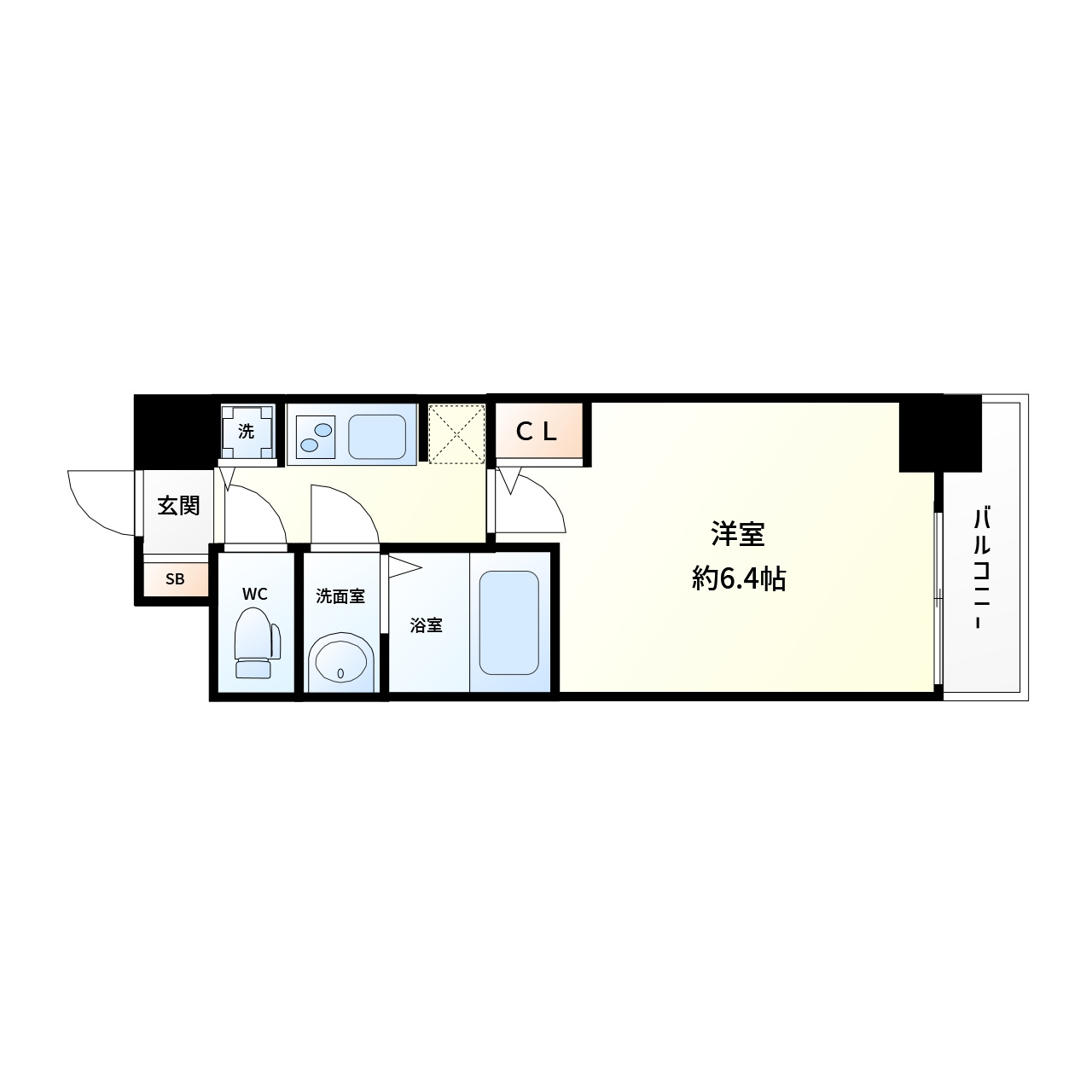 S-RESIDENCE新大阪WESTの間取り|S-RESIDENCE新大阪WEST　間取り