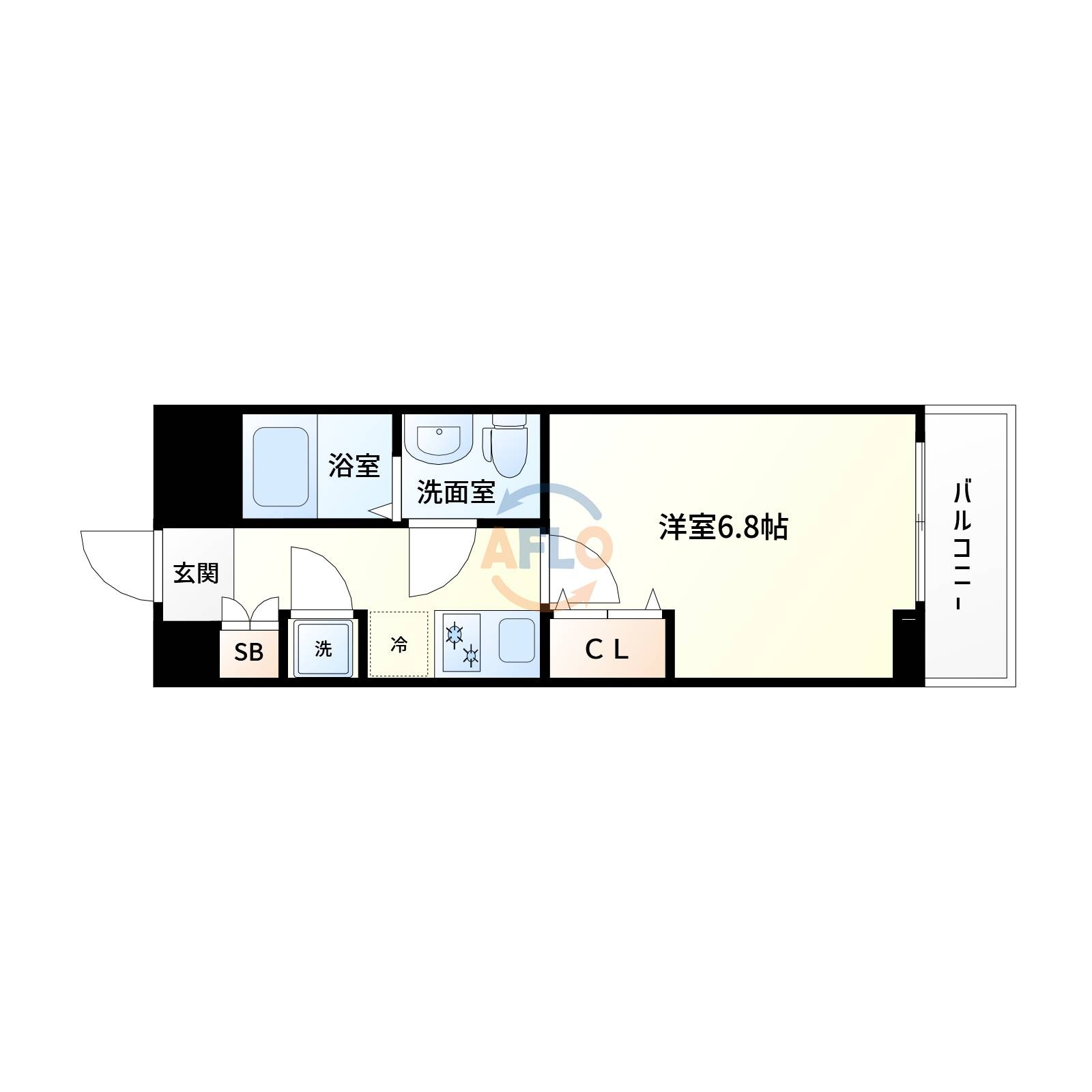 アドバンス江坂ラシュレの間取り|アドバンス江坂ラシュレ　間取り
