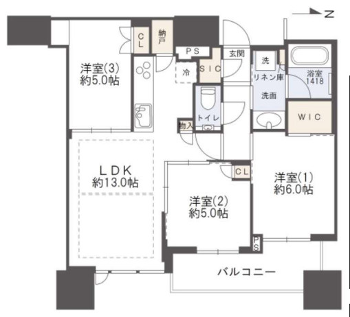 シティタワー大阪本町　開平小学校区の間取り|シティタワー大阪　間取り