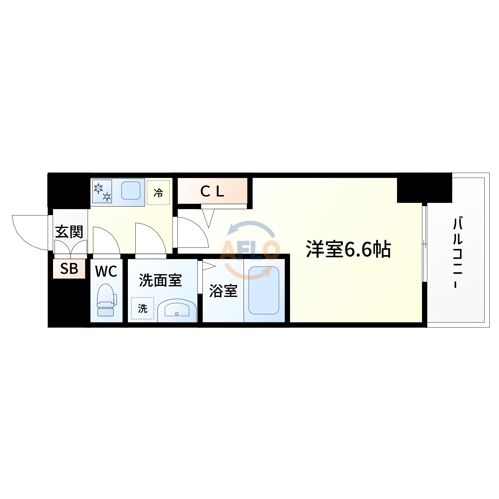 S-RESIDENCE上新庄ascentの間取り|S-RESIDENCE上新庄ascent　間取り
