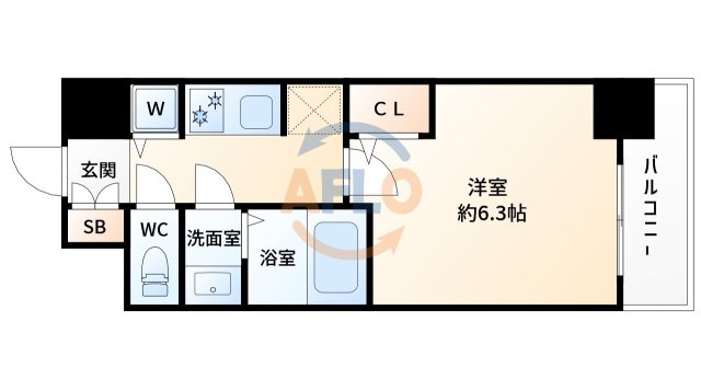 エスレジデンス江坂Eminenceの間取り|S-RESIDENCE江坂Eminence　間取り
