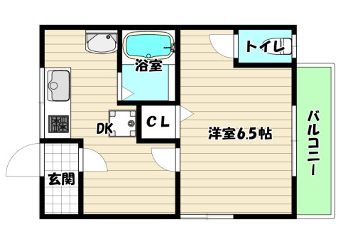 千里丘ハイツの間取り