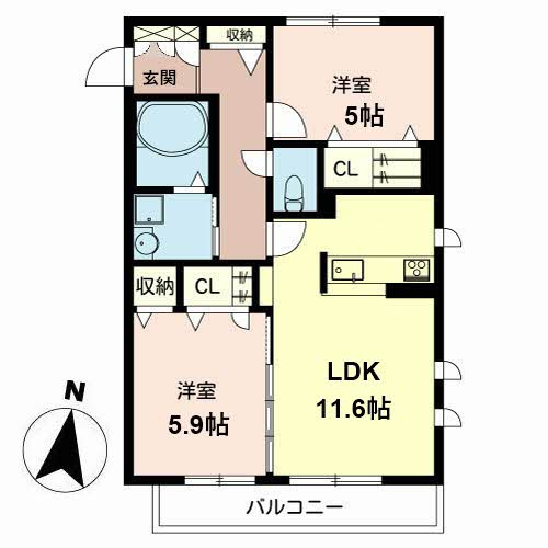 【間取り】 | シャーメゾン深井