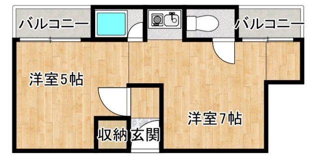 カレッジハウスニシガミⅢの間取り
