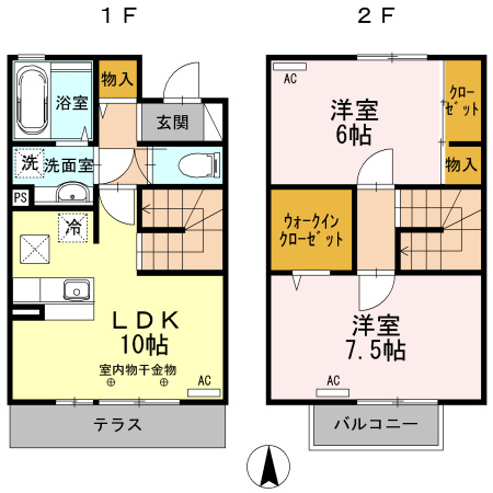 東久留米市南沢３丁目のテラスの間取り
