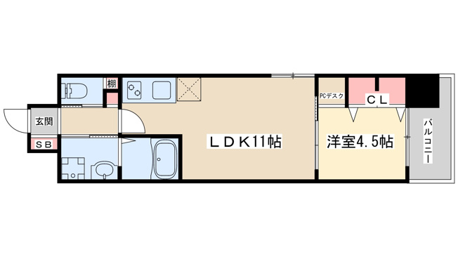 【間取り】 | スプランディッド江坂DUE