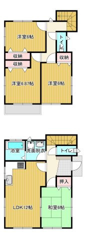 宇都宮市一ノ沢町　戸建の間取り|４LDKの間取り