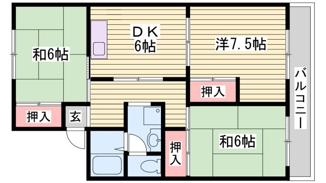 セジュール名谷の間取り