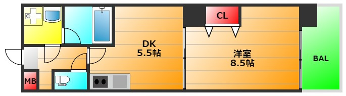 グランテージ感彩の間取り|現状有姿
