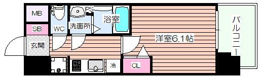 【間取り】 | プレサンス大阪同心メゾヴィータ