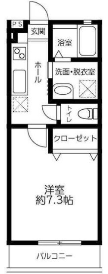 市川市高谷２丁目のアパートの間取り