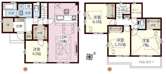 【間取り】 | 北本市中丸6期　GRAFARE　新築戸建　全3棟　1号棟