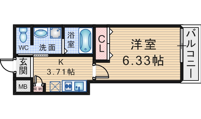 パロス豊中曽根の間取り