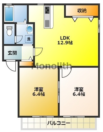 グランメール21B棟の間取り