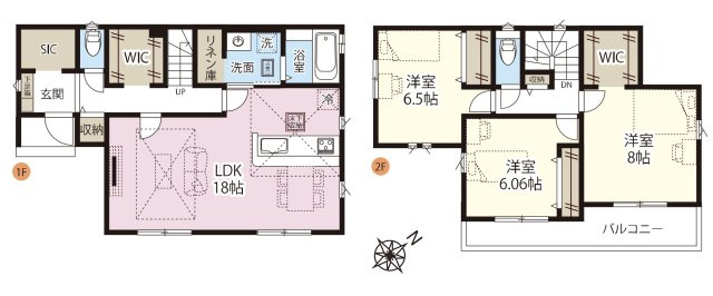 【間取り】 | 北本市中丸6期　GRAFARE　新築戸建　全3棟　2号棟