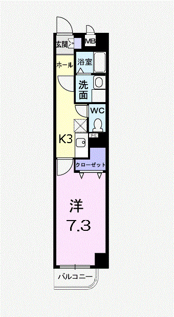 フラン　ソレイユの間取り