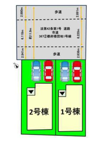 太宰府市都府楼南3丁目第3-2棟（1号棟）の間取り