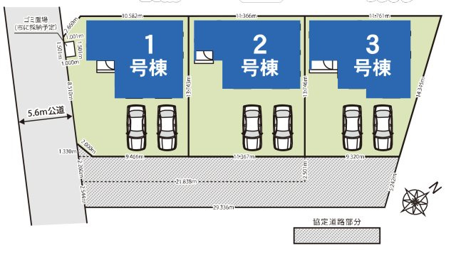 【区画図】 | 北本市中丸6期　GRAFARE　新築戸建　全3棟　3号棟