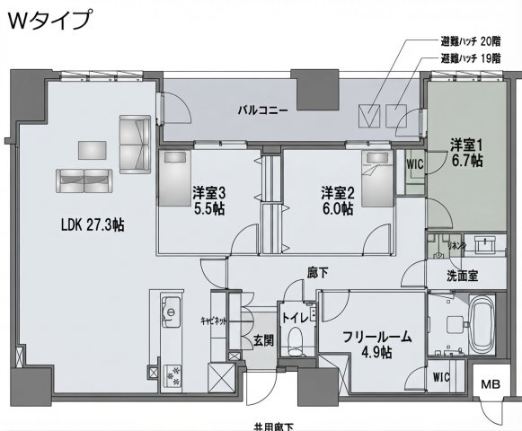 【間取り】 | S-RESIDENCE千種belvia TOWER