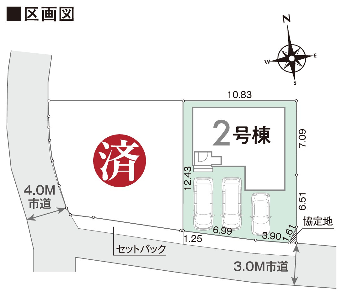 リナージュ ネクスジー 徳島市八万町橋本01期の区画図