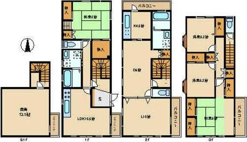 本町６丁目貸家の間取り