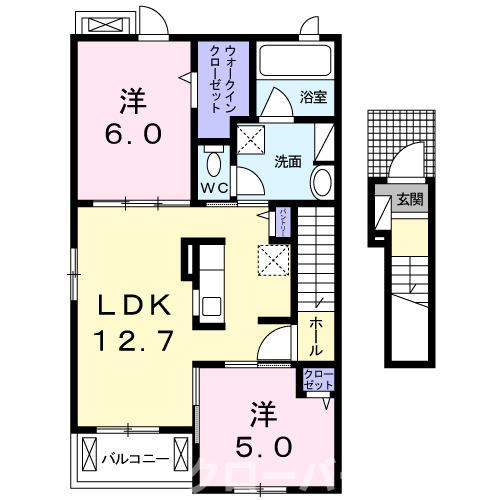 メゾンリヴィエールＧの間取り