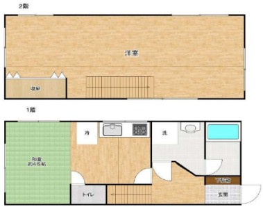 品川区荏原1丁目3番18号戸建ての間取り