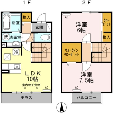 ヴィラ庚申塚A棟の間取り