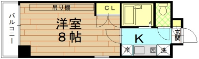 アール四条大宮（旧：キャトルセゾン）の間取り|間取り・反転タイプ