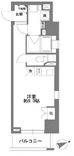 コスモグラシア清澄白河 の間取り