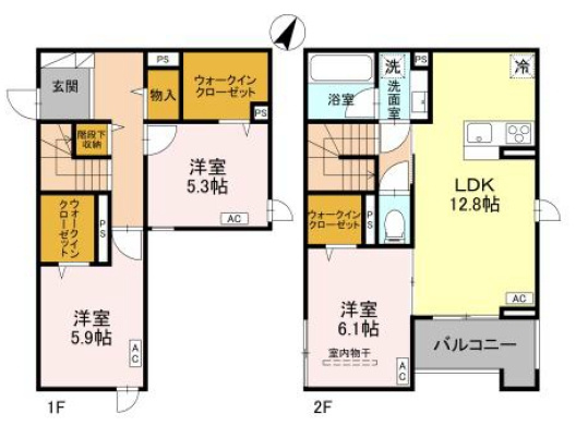 【間取り】 | ラ・グリシーヌ・レーブ（D-room）