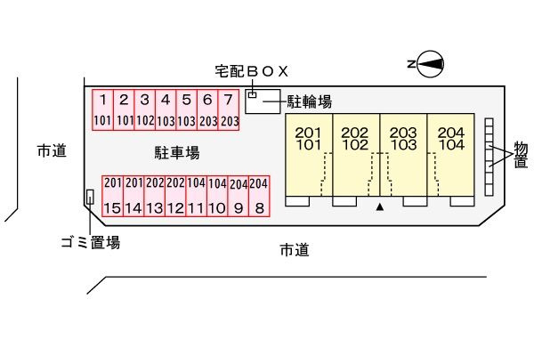 紫陽花の駐車場