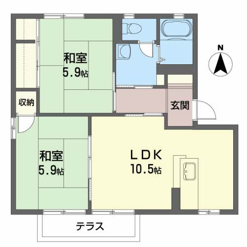 ドミール泉川 Ｂ|ドミール泉川 Ｂ 102号-4